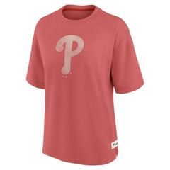 Philadelphia Phillies Fanatics Women's Oversized Elements Raw Edge Future Ground T-Shirt for sale