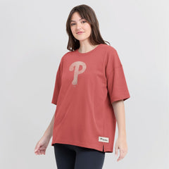 Philadelphia Phillies Fanatics Women's Oversized Elements Raw Edge Future Ground T-Shirt for sale