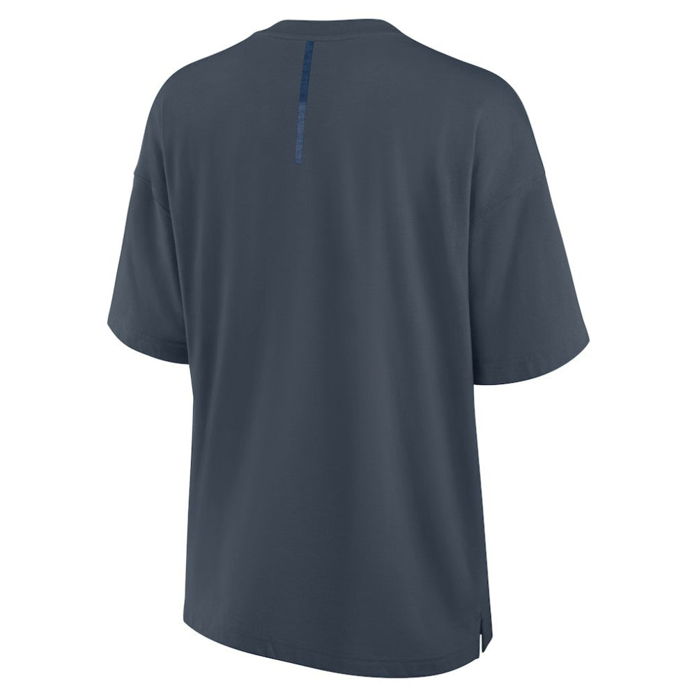 Chicago Cubs Fanatics Women's Oversized Elements Raw Edge Future Ground T-Shirt Near Me