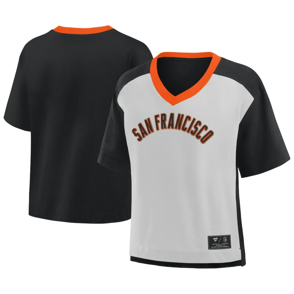San Francisco Giants Fanatics Oversized Race To Win V-Neck T-Shirt Outlet