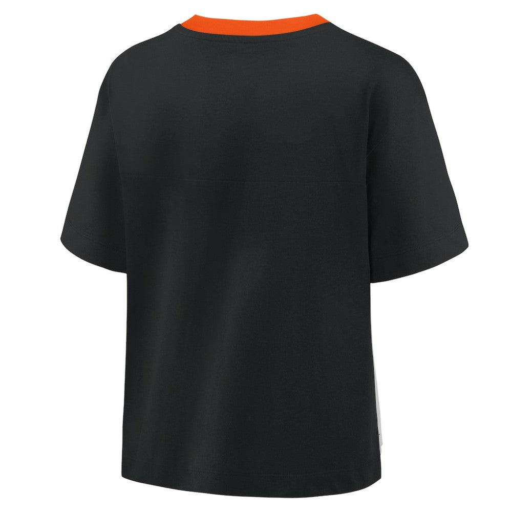 San Francisco Giants Fanatics Oversized Race To Win V-Neck T-Shirt Outlet