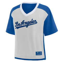 Los Angeles Dodgers Fanatics Oversized Race To Win V-Neck T-Shirt Near Me