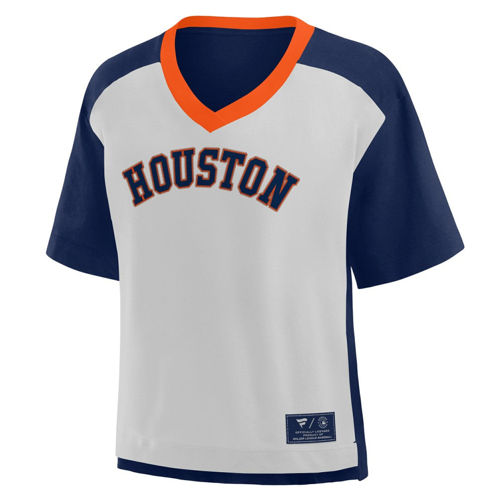 Houston Astros Fanatics Oversized Race To Win V-Neck T-Shirt for sale