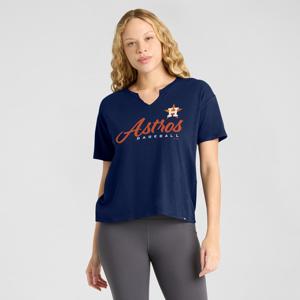 Houston Astros Fanatics Women's Fan Fave Stadium Slub Boxy T-Shirt Near Me