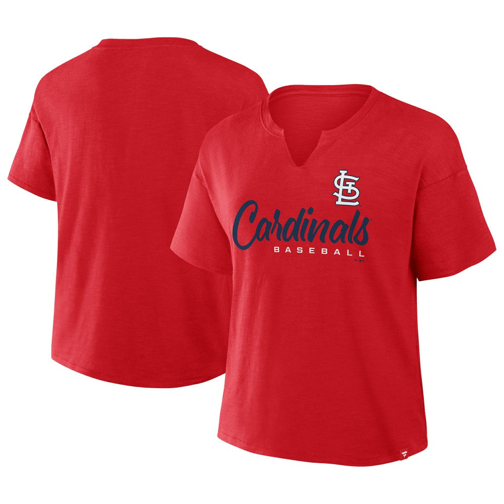 St. Louis Cardinals Fanatics Women's Fan Fave Stadium Slub Boxy T-Shirt Discount