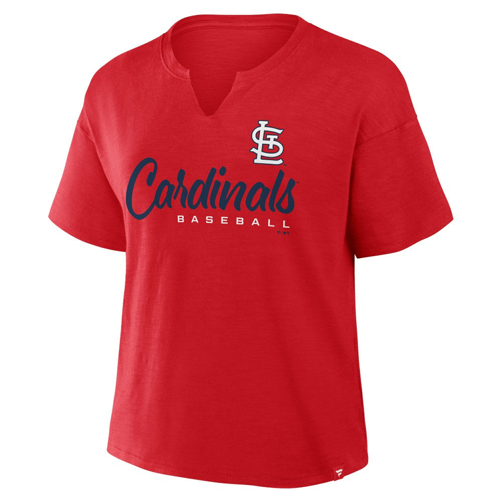 St. Louis Cardinals Fanatics Women's Fan Fave Stadium Slub Boxy T-Shirt Discount
