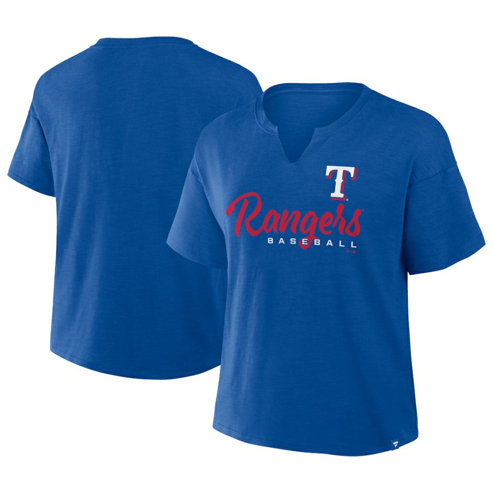 Texas Rangers Fanatics Women's Fan Fave Stadium Slub Boxy T-Shirt Online