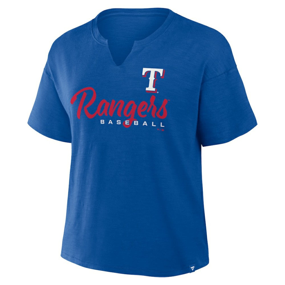 Texas Rangers Fanatics Women's Fan Fave Stadium Slub Boxy T-Shirt Online