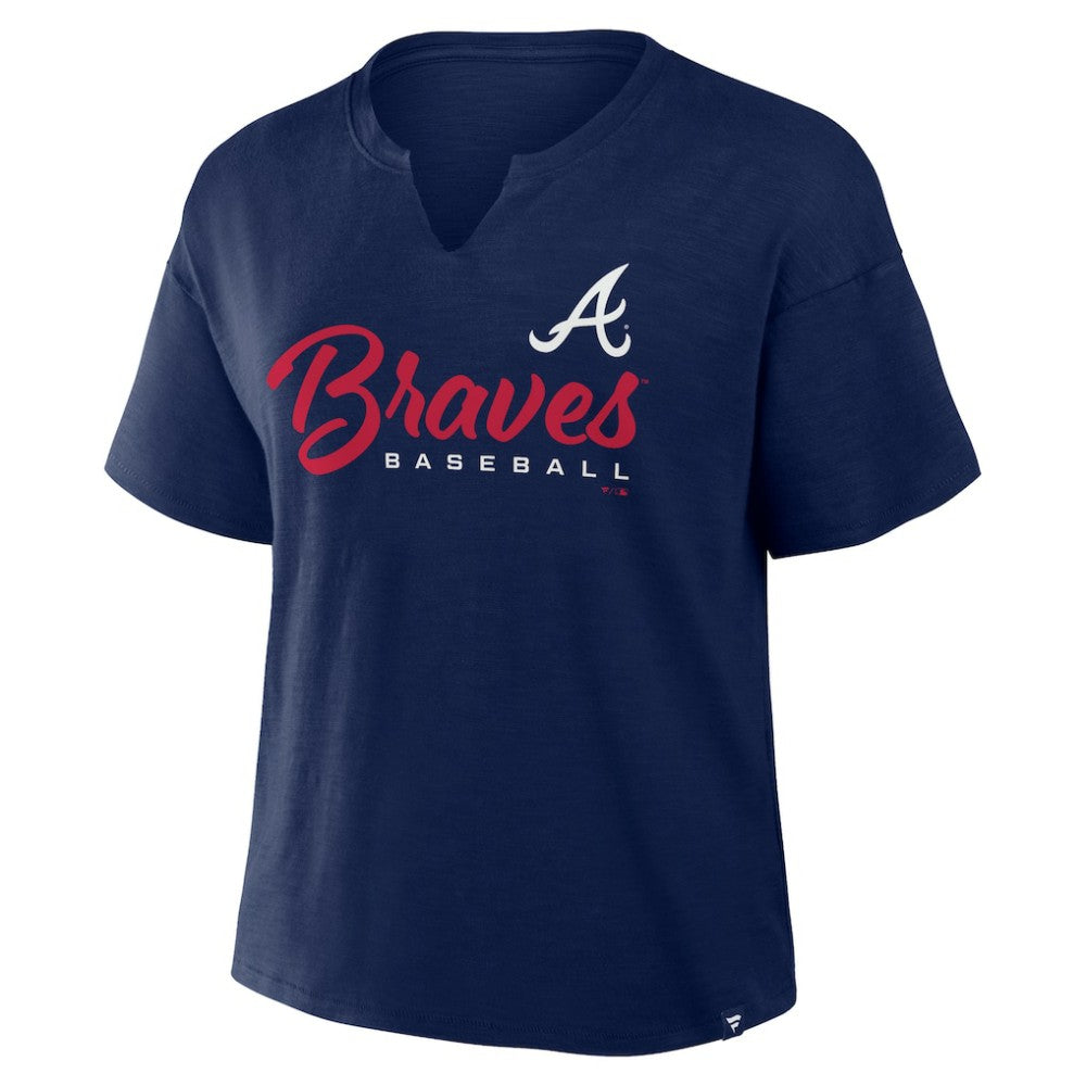 Atlanta Braves Fanatics Women's Fan Fave Stadium Slub Boxy T-Shirt Discount