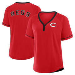 Cincinnati Reds Fanatics Women's League Diva Star Raglan V-Neck T-Shirt Near Me