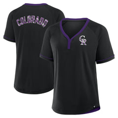 Colorado Rockies Fanatics Women's League Diva Star Raglan V-Neck T-Shirt Outlet