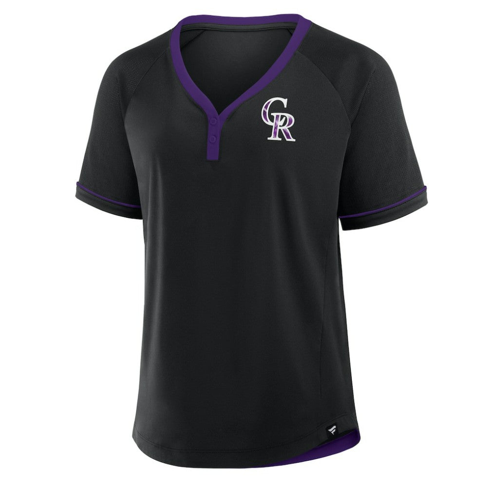 Colorado Rockies Fanatics Women's League Diva Star Raglan V-Neck T-Shirt Outlet