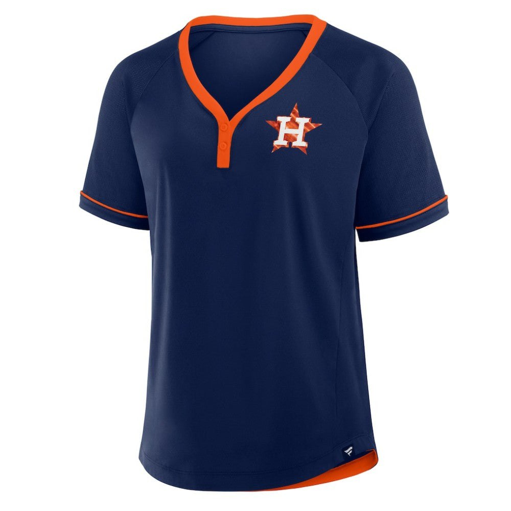 Houston Astros Fanatics Women's League Diva Star Raglan V-Neck T-Shirt Sale
