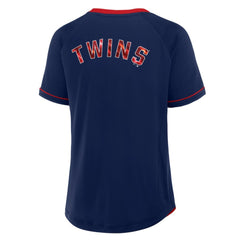 Minnesota Twins Fanatics Women's League Diva Star Raglan V-Neck T-Shirt Near Me