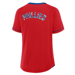 Philadelphia Phillies Fanatics Women's League Diva Star Raglan V-Neck T-Shirt Online