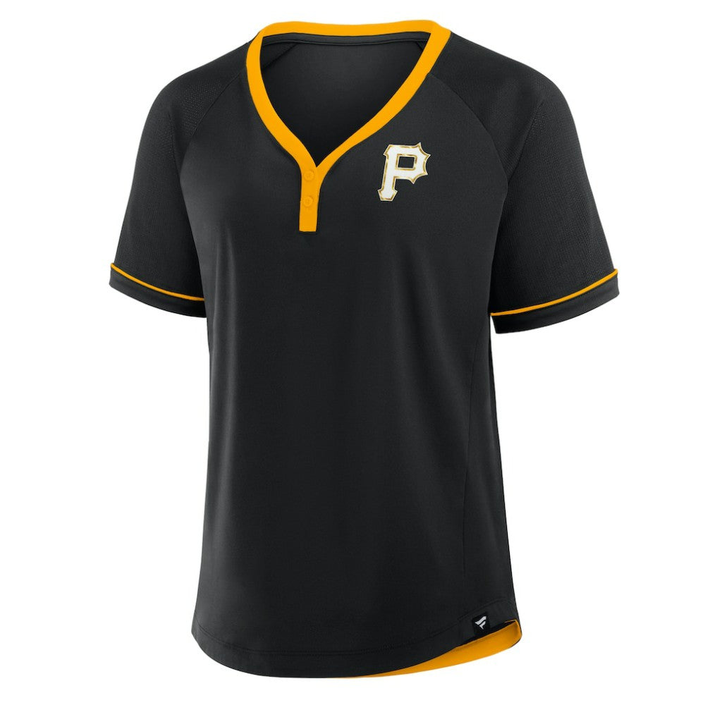 Pittsburgh Pirates Fanatics Women's League Diva Star Raglan V-Neck T-Shirt Online