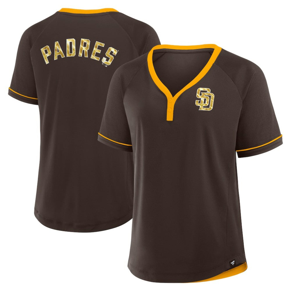 San Diego Padres Fanatics Women's League Diva Star Raglan V-Neck T-Shirt Discount