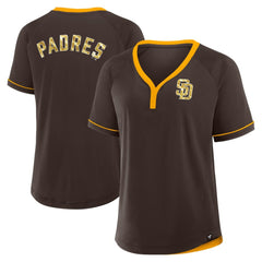 San Diego Padres Fanatics Women's League Diva Star Raglan V-Neck T-Shirt Discount
