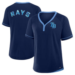 Tampa Bay Rays Fanatics Women's League Diva Star Raglan V-Neck T-Shirt for sale