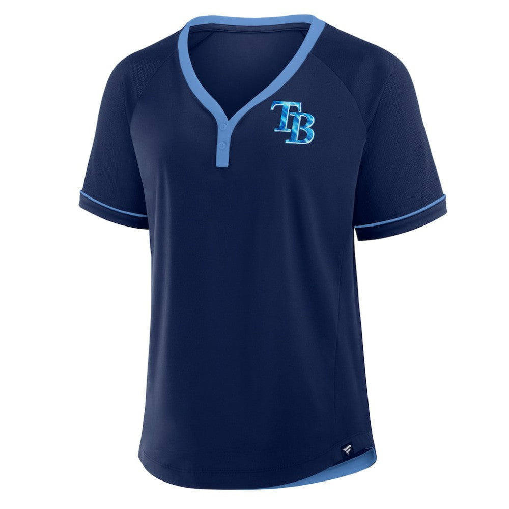 Tampa Bay Rays Fanatics Women's League Diva Star Raglan V-Neck T-Shirt for sale