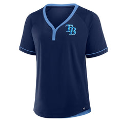 Tampa Bay Rays Fanatics Women's League Diva Star Raglan V-Neck T-Shirt for sale
