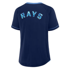 Tampa Bay Rays Fanatics Women's League Diva Star Raglan V-Neck T-Shirt for sale