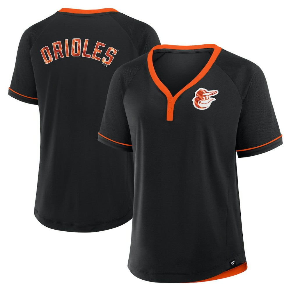 Baltimore Orioles Fanatics Women's League Diva Star Raglan V-Neck T-Shirt Discount