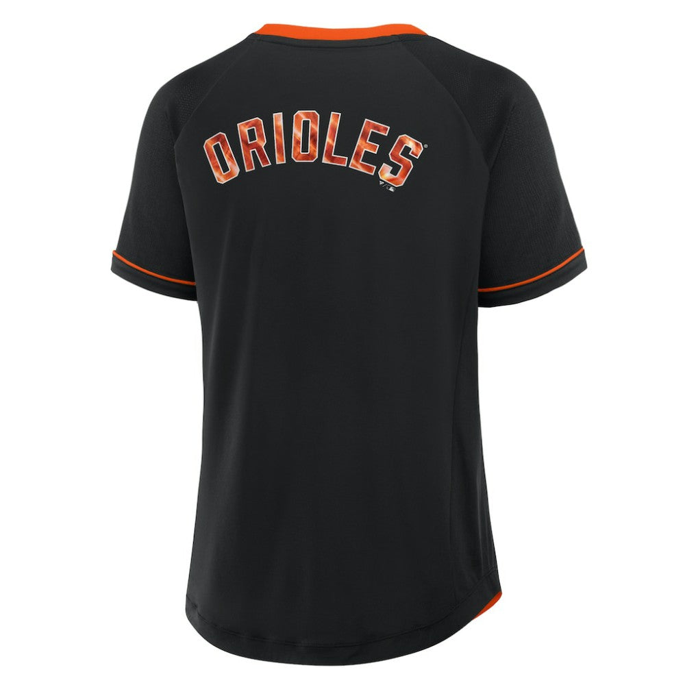 Baltimore Orioles Fanatics Women's League Diva Star Raglan V-Neck T-Shirt Discount