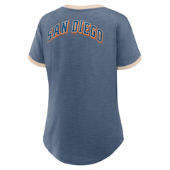 San Diego Padres Fanatics Women's Binge Worthy Stadium Slub V-Neck T-Shirt Near Me