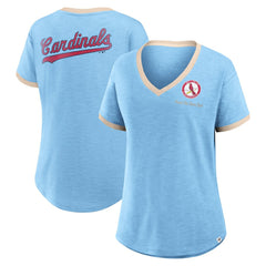 St. Louis Cardinals Fanatics Women's Binge Worthy Stadium Slub V-Neck T-Shirt for sale