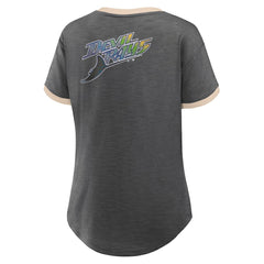 Tampa Bay Rays Fanatics Women's Binge Worthy Stadium Slub V-Neck T-Shirt Discount