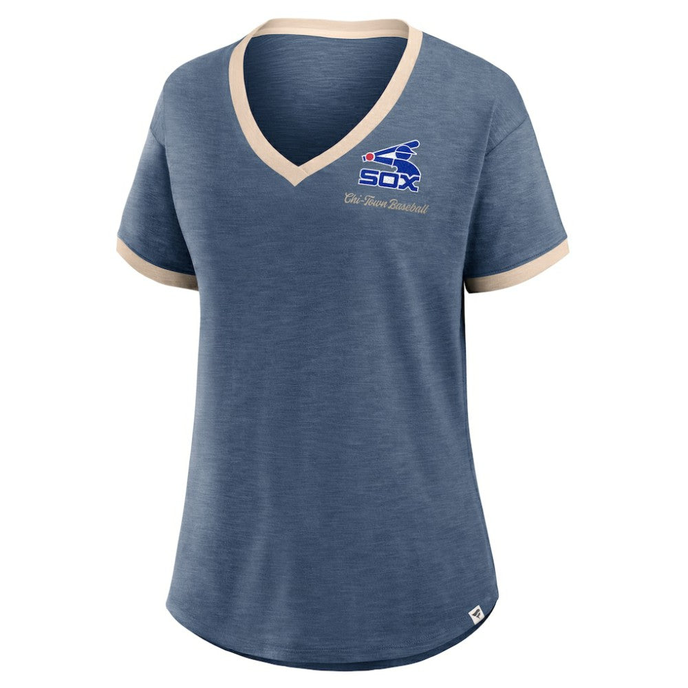 Chicago White Sox Fanatics Women's Binge Worthy Stadium Slub V-Neck T-Shirt Near Me