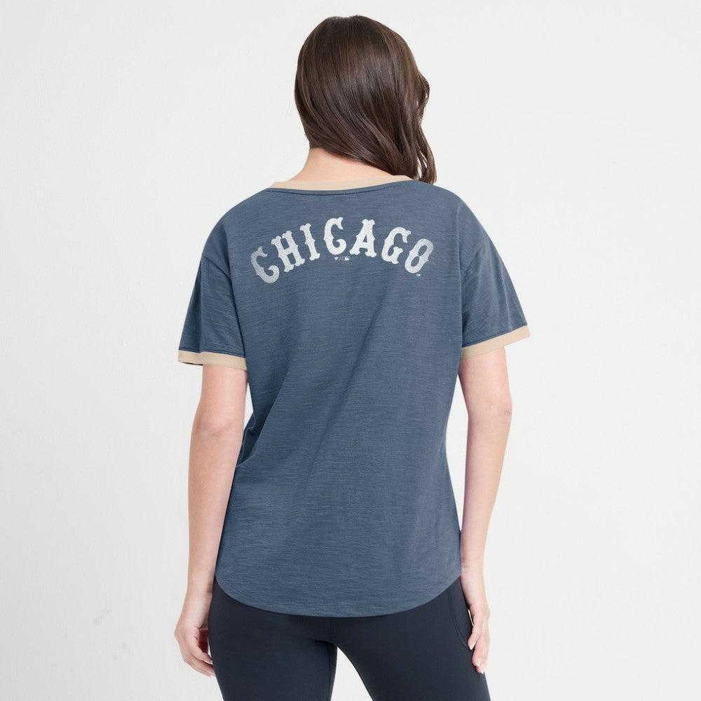 Chicago White Sox Fanatics Women's Binge Worthy Stadium Slub V-Neck T-Shirt Near Me