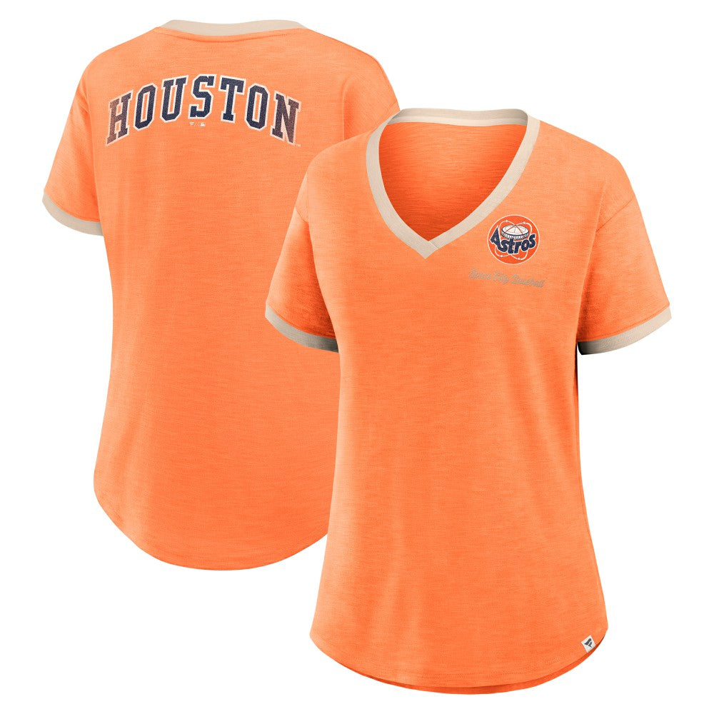 Houston Astros Fanatics Women's Binge Worthy Stadium Slub V-Neck T-Shirt for sale