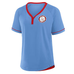 St. Louis Cardinals Fanatics Women's Cooperstown Collection League Diva V-Neck T-Shirt Sale