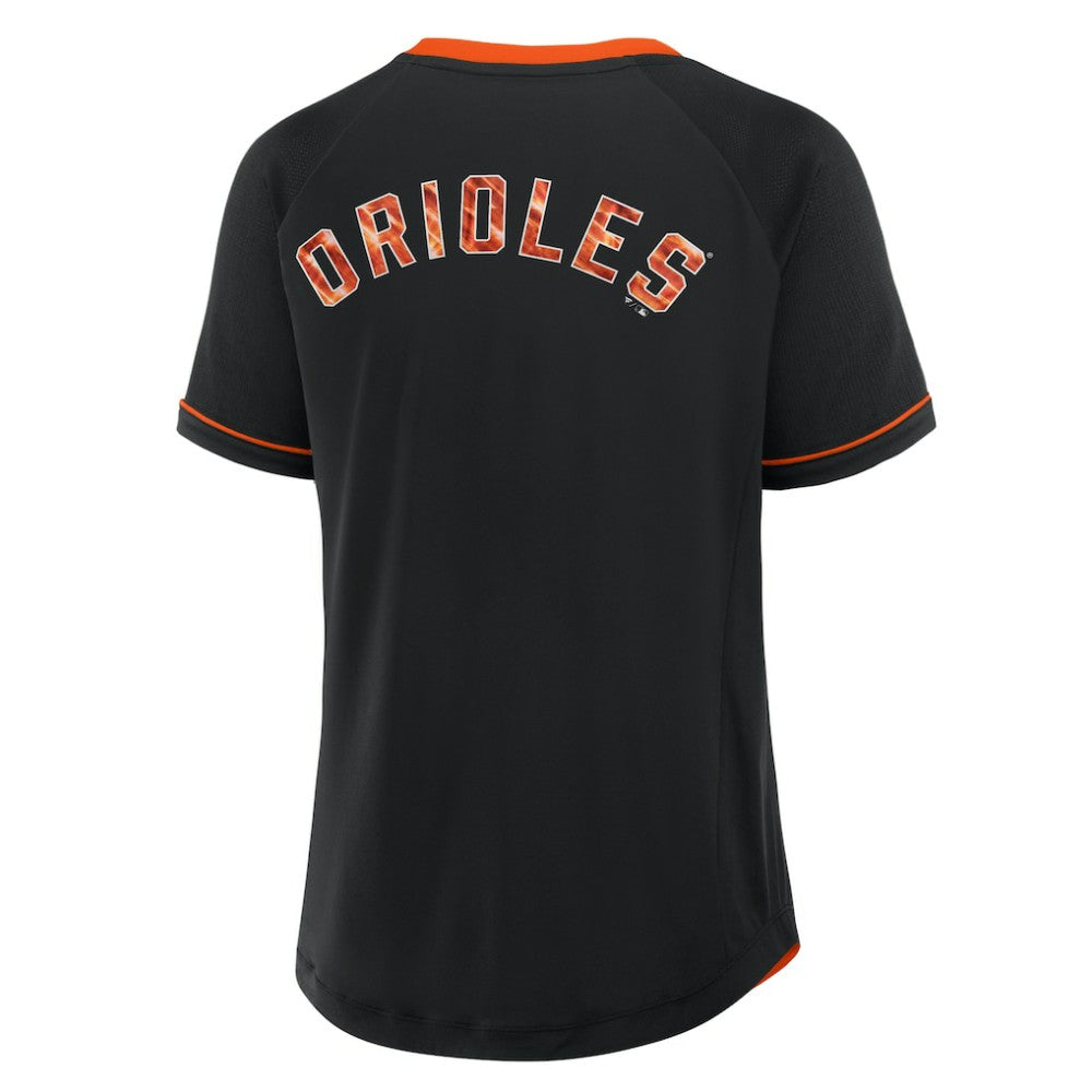 Baltimore Orioles Fanatics Women's Cooperstown Collection League Diva Raglan V-Neck T-Shirt for sale