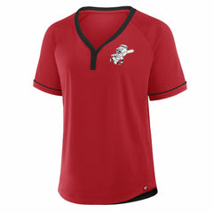 Cincinnati Reds Fanatics Women's Cooperstown Collection League Diva Raglan V-Neck T-Shirt Discount