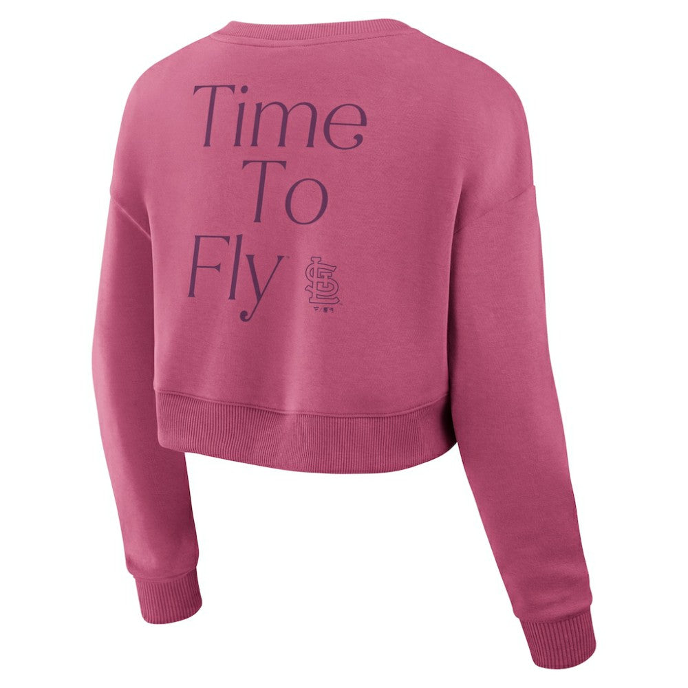 St. Louis Cardinals Fanatics Women's Studio Cropped Pullover Sweatshirt Sale