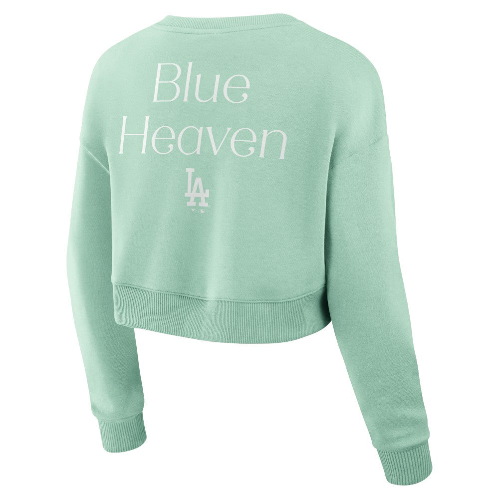 Los Angeles Dodgers Fanatics Women's Studio Cropped Pullover Sweatshirt Sale