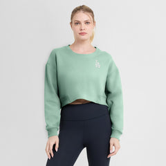 Los Angeles Dodgers Fanatics Women's Studio Cropped Pullover Sweatshirt Sale