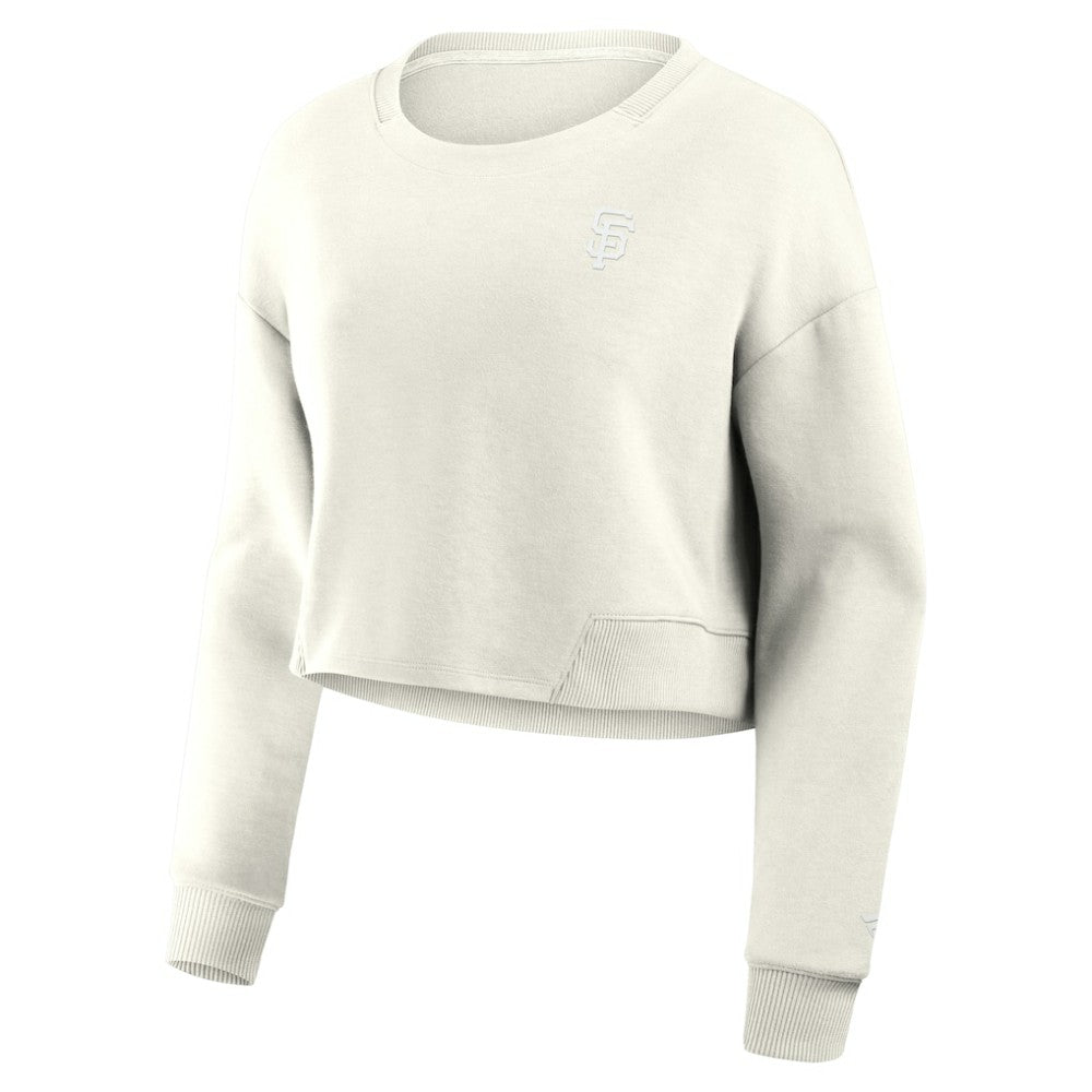 San Francisco Giants Fanatics Women's Studio Cropped Pullover Sweatshirt Sale