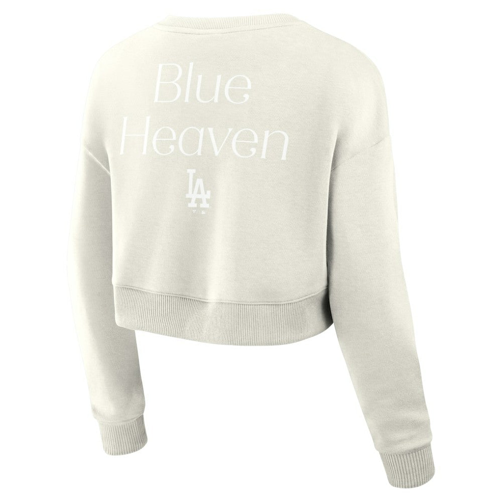 Los Angeles Dodgers Fanatics Women's Studio Cropped Pullover Sweatshirt Sale