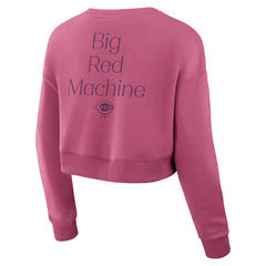 Cincinnati Reds Fanatics Women's Studio Cropped Pullover Sweatshirt Near Me