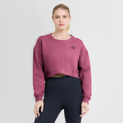 Cincinnati Reds Fanatics Women's Studio Cropped Pullover Sweatshirt Near Me