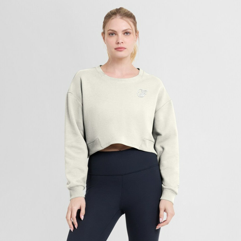 Baltimore Orioles Fanatics Women's Studio Cropped Pullover Sweatshirt Online