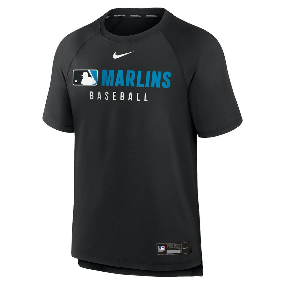 Miami Marlins Nike Authentic Collection Pregame Raglan Dri-FIT T-Shirt Online
