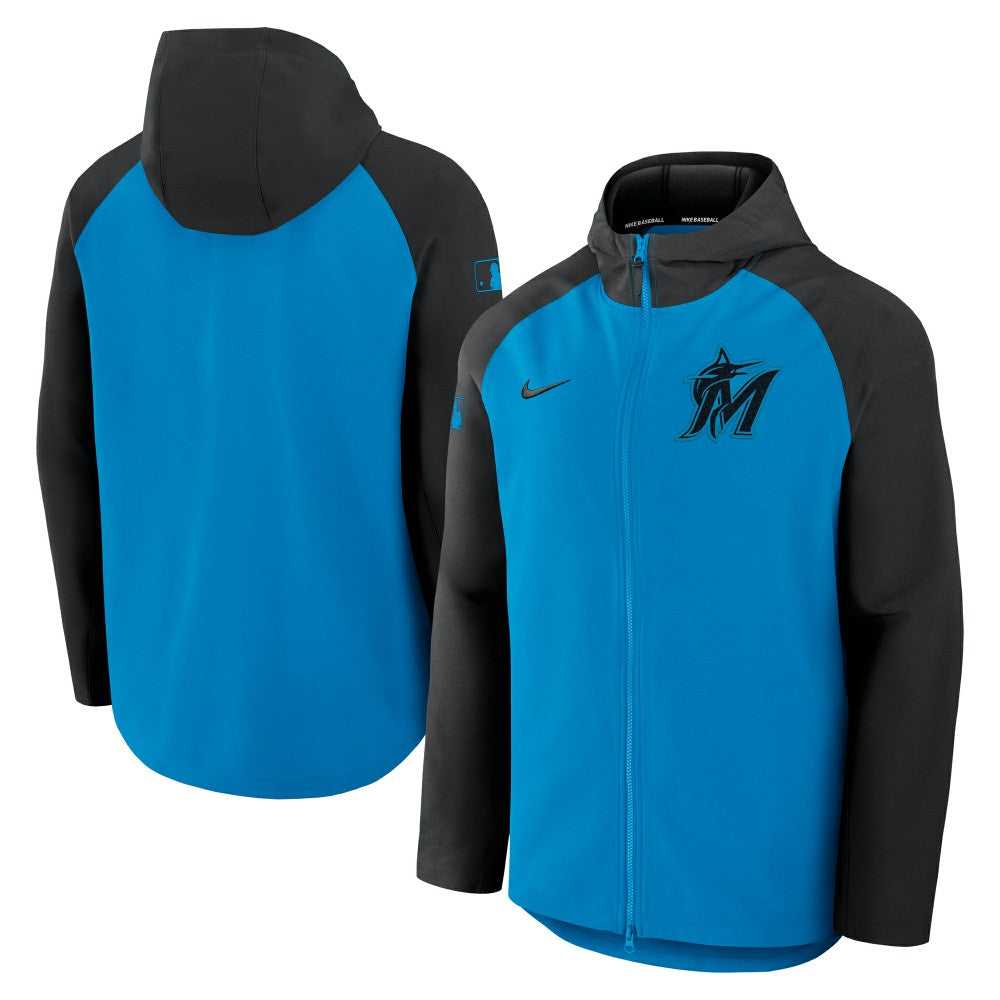 Miami Marlins Nike Authentic Collection Raglan Performance Full-Zip Jacket for sale