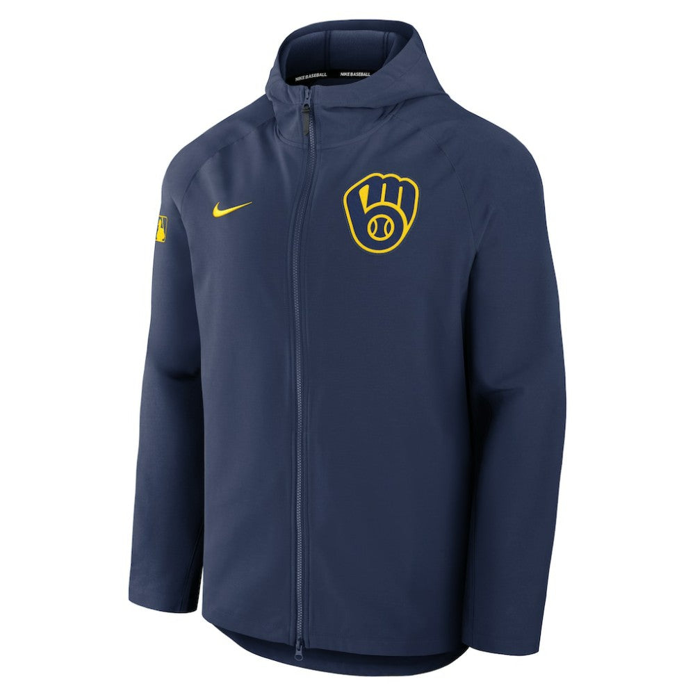 Milwaukee Brewers Nike Authentic Collection Raglan Performance Full-Zip Jacket for sale