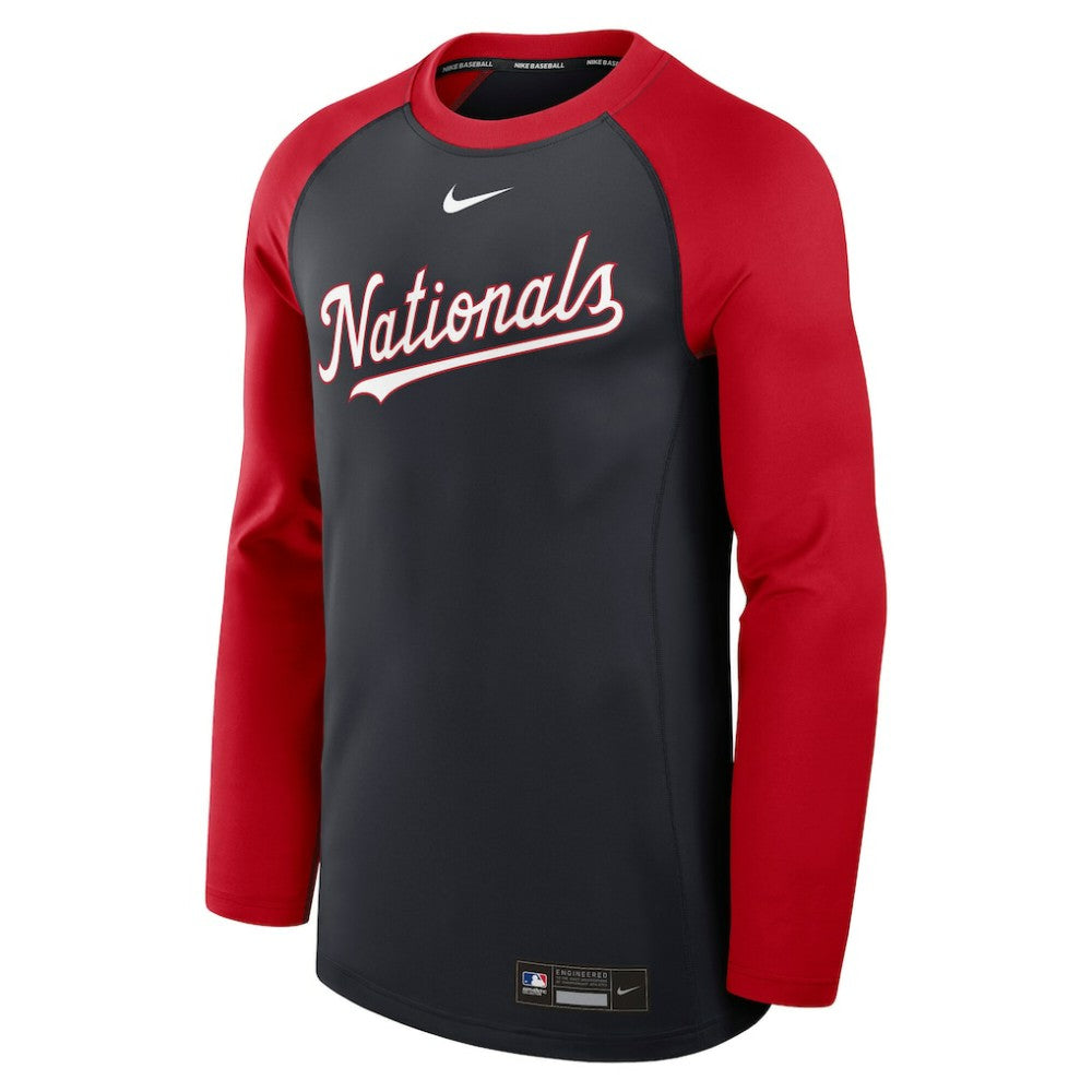 Washington Nationals Nike Authentic Collection Game Time Raglan Dri-FIT Long Sleeve T-Shirt for sale