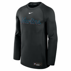 Miami Marlins Nike Authentic Collection Game Time Raglan Dri-FIT Long Sleeve T-Shirt Outlet